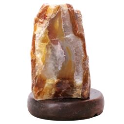 Crystal Quartz River Agate Lamp - White LED Bulb N2357 | Crystal Factory