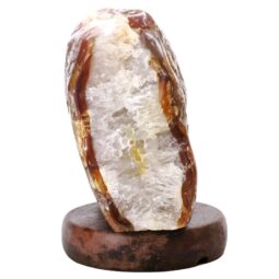 Crystal Quartz River Agate Lamp - White LED Bulb N2358 | Crystal Factory