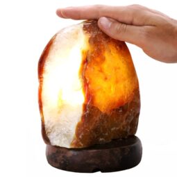 Crystal Quartz River Agate Lamp - White LED Bulb N2358 | Crystal Factory