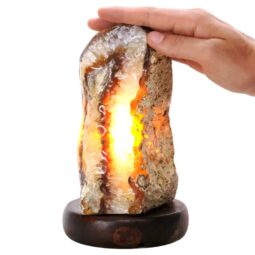 2.1kg Crystal Quartz River Agate Lamp - White LED Bulb N2360 6 Crystal Quartz River Agate Lamp - White LED Bulb N2360 | Crystal Factory