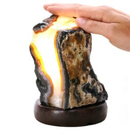 2.6kg Crystal Quartz River Agate Lamp - White LED Bulb N2361 6 Crystal Quartz River Agate Lamp - White LED Bulb N2361 | Crystal Factory