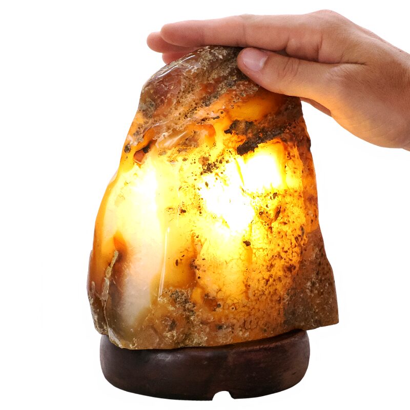 3.3kg Crystal Quartz River Agate Lamp - White LED Bulb N2365 4 Crystal Quartz River Agate Lamp - White LED Bulb N2365 | Crystal Factory