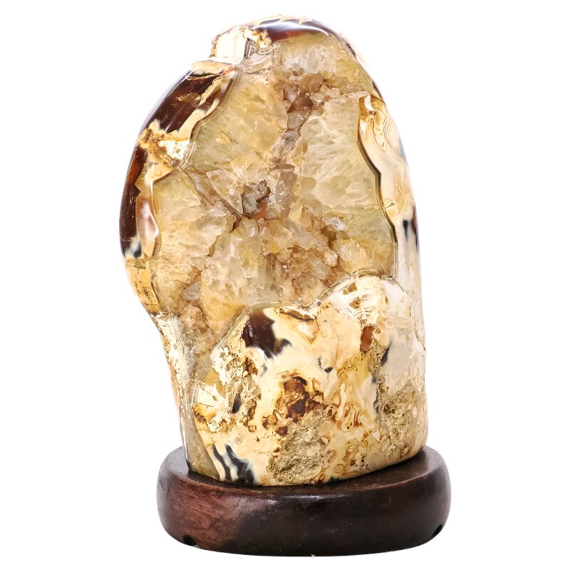3kg Crystal Quartz River Agate Lamp - White LED Bulb N2366 3 Crystal Quartz River Agate Lamp - White LED Bulb N2366 | Crystal Factory