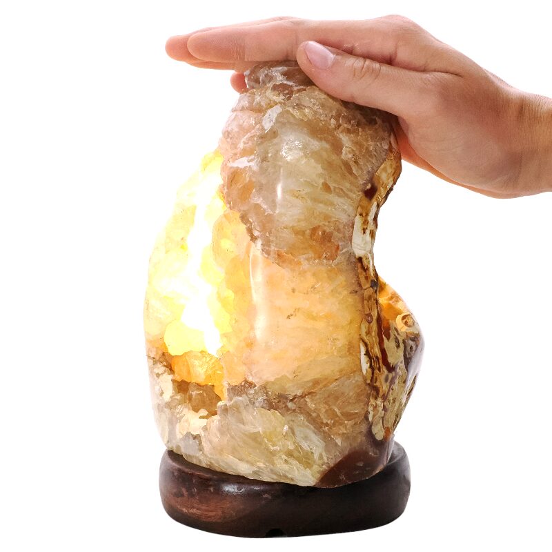 3.9kg Crystal Quartz River Agate Lamp - White LED Bulb N2368 4 Crystal Quartz River Agate Lamp - White LED Bulb N2368 | Crystal Factory