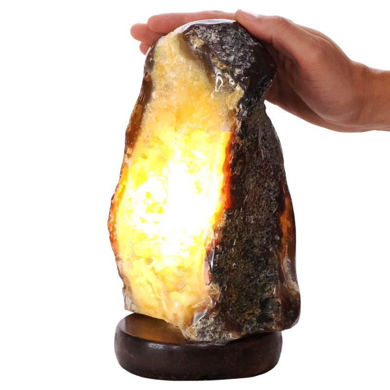 4.4kg Crystal Quartz River Agate Lamp - White LED Bulb N2369 4 Crystal Quartz River Agate Lamp - White LED Bulb N2369 | Crystal Factory