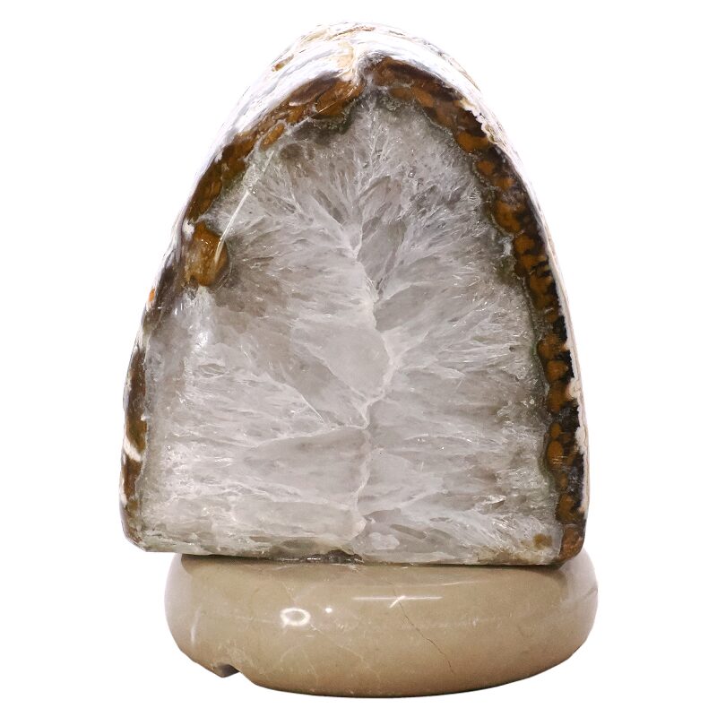 3.9kg Crystal Quartz River Agate Lamp - White LED Bulb N2371 3 Crystal Quartz River Agate Lamp - White LED Bulb N2371 | Crystal Factory
