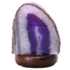 2.2kg Purple Agate Crystal Lamp with Wooden Base - Purple LED - N2381 2 Purple Agate Crystal Lamp with Wooden Base - Purple LED - N2381 | Crystal Factory