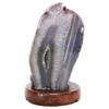 Purple Agate Crystal Lamp with Wooden Base - Purple LED - N2382 | Crystal Factory