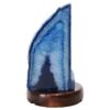 1.8kg Blue Agate Crystal Lamp with Wooden Base - Blue LED - N2385 1 Blue Agate Crystal Lamp with Wooden Base - Blue LED - N2385 | Crystal Factory