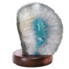 2.2kg Teal Agate Crystal Lamp with Wooden Base - Green LED - N2390 2 Teal Agate Crystal Lamp with Wooden Base - Green LED - N2390 | Crystal Factory