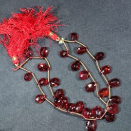 Natural Garnet Faceted Teardrop Bead Strand B816 | Crystal Factory