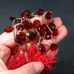 Natural Garnet Faceted Teardrop Bead Strand B816 | Crystal Factory