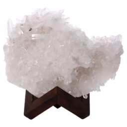 Natural Clear Quartz Specimen on Timber Stand 8cm R630 | Crystal Factory