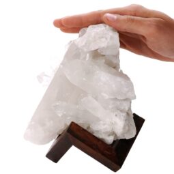 Natural Clear Quartz Specimen on Timber Stand 8cm R633 | Crystal Factory