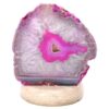 3kg Pink Agate Crystal Lamp with Marble Base - Purple LED - S1612 1 Pink Agate Crystal Lamp with Marble Base - Purple LED - S1612 | Crystal Factory