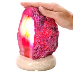 2.4kg Pink Agate Crystal Lamp with Marble Base - Purple LED - S1615 5 Pink Agate Crystal Lamp with Marble Base - Purple LED - S1615 | Crystal Factory