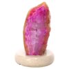2.4kg Pink Agate Crystal Lamp with Marble Base - Purple LED - S1616 1 Pink Agate Crystal Lamp with Marble Base - Purple LED - S1616 | Crystal Factory