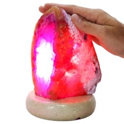 2.4kg Pink Agate Crystal Lamp with Marble Base - Purple LED - S1616 5 Pink Agate Crystal Lamp with Marble Base - Purple LED - S1616 | Crystal Factory