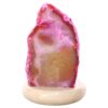 2.7kg Pink Agate Crystal Lamp with Marble Base - Purple LED - S1618 1 Pink Agate Crystal Lamp with Marble Base - Purple LED - S1618 | Crystal Factory