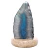 Teal Agate Crystal Lamp with Marble Base - Green LED - S1620 | Crystal Factory