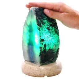2.6kg Teal Agate Crystal Lamp with Marble Base - Green LED - S1620 5 Teal Agate Crystal Lamp with Marble Base - Green LED - S1620 | Crystal Factory