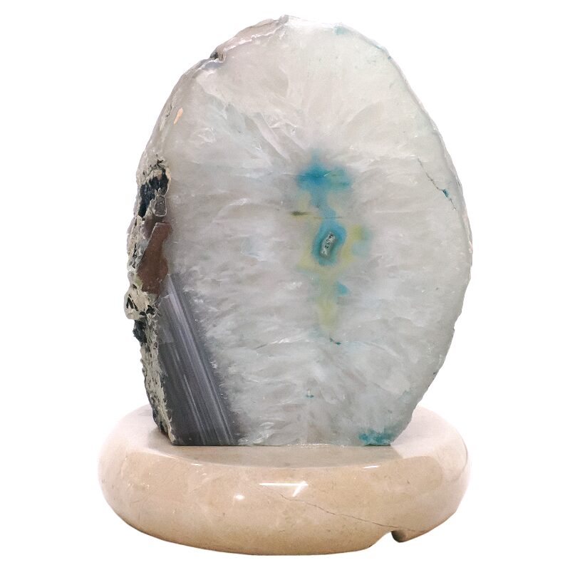 2.8kg Teal Agate Crystal Lamp with Marble Base - Green LED - S1621 3 Teal Agate Crystal Lamp with Marble Base - Green LED - S1621 | Crystal Factory