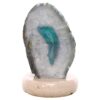 2.4kg Teal Agate Crystal Lamp with Marble Base - Green LED - S1624 1 Teal Agate Crystal Lamp with Marble Base - Green LED - S1624 | Crystal Factory