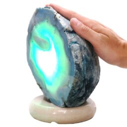 4.7kg Teal Agate Crystal Lamp with Marble Base - Green LED - S1625 5 Teal Agate Crystal Lamp with Marble Base - Green LED - S1625 | Crystal Factory