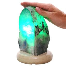 2.9kg Teal Agate Crystal Lamp with Marble Base - Green LED - S1627 5 Teal Agate Crystal Lamp with Marble Base - Green LED - S1627 | Crystal Factory