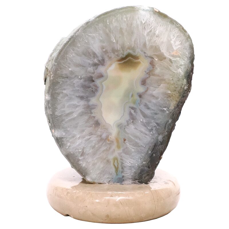 3.7kg Teal Agate Crystal Lamp with Marble Base - Green LED - S1628 3 Teal Agate Crystal Lamp with Marble Base - Green LED - S1628 | Crystal Factory