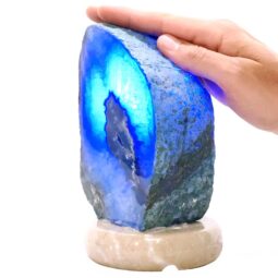 1.9kg Blue Agate Crystal Lamp with Marble Base - Blue LED - T3172 5 Blue Agate Crystal Lamp with Marble Base - Blue LED - T3172 | Crystal Factory