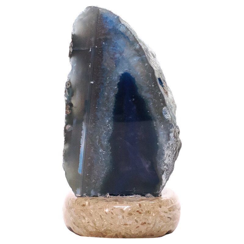2kg Blue Agate Crystal Lamp with Marble Base - Blue LED - T3177 3 Blue Agate Crystal Lamp with Marble Base - Blue LED - T3177 | Crystal Factory
