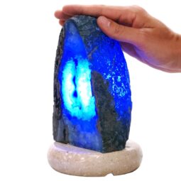 2.9kg Blue Agate Crystal Lamp with Marble Base - Blue LED - T3178 5 Blue Agate Crystal Lamp with Marble Base - Blue LED - T3178 | Crystal Factory