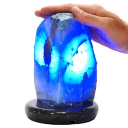 2.8kg Blue Agate Crystal Lamp with Marble Base - Blue LED - T3179 5 Blue Agate Crystal Lamp with Marble Base - Blue LED - T3179 | Crystal Factory