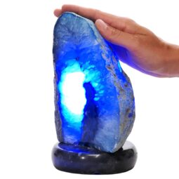 3.5kg Blue Agate Crystal Lamp with Marble Base - Blue LED - T3180 5 Blue Agate Crystal Lamp with Marble Base - Blue LED - T3180 | Crystal Factory