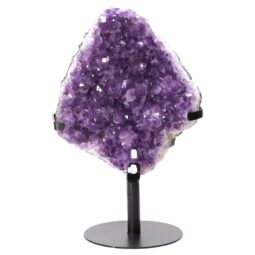 Amethyst Druze Cluster on Rotating Stand T3204 | Crystal Factory