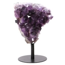 Amethyst Druze Cluster on Rotating Stand T3205 | Crystal Factory