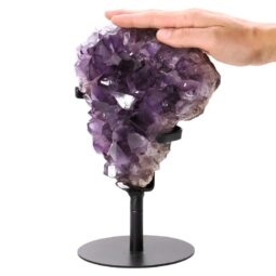 Amethyst Druze Cluster on Rotating Stand T3205 | Crystal Factory