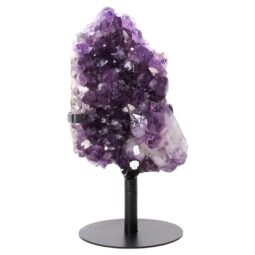 Amethyst Druze Cluster on Rotating Stand T3206 | Crystal Factory