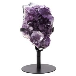 Amethyst Druze Cluster on Rotating Stand T3208 | Crystal Factory