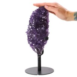 Amethyst Druze Cluster on Rotating Stand T3209 | Crystal Factory