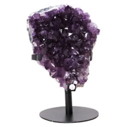 Amethyst Druze Cluster on Rotating Stand T3210 | Crystal Factory
