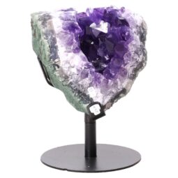 Amethyst Druze Cluster on Rotating Stand T3211 | Crystal Factory