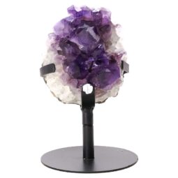 Amethyst Druze Cluster on Rotating Stand T3212 | Crystal Factory