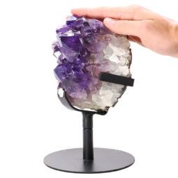 Amethyst Druze Cluster on Rotating Stand T3212 | Crystal Factory