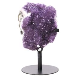 Amethyst Druze Cluster on Rotating Stand T3214 | Crystal Factory