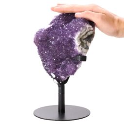 Amethyst Druze Cluster on Rotating Stand T3214 | Crystal Factory