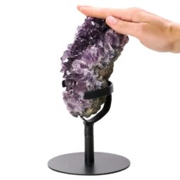 Amethyst Druze Cluster on Rotating Stand T3216 | Crystal Factory