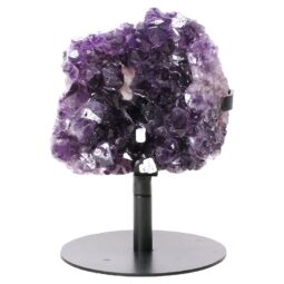 Amethyst Druze Cluster on Rotating Stand T3217 | Crystal Factory