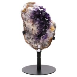 Amethyst Druze Cluster on Rotating Stand T3218 | Crystal Factory